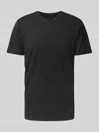 T-shirt met geribde v-hals in een set van 2 stuks