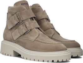 Taupe nubikk biker boots frankie finch