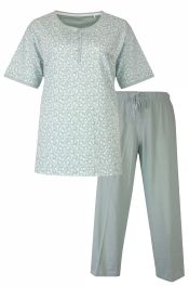 Tenderness dames shortama - capri pyjama - classic - 100% katoenen zomer pyjama