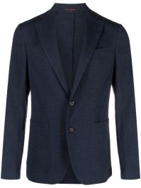 The gigi blazer met enkele rij knopen - blauw