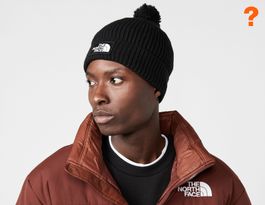 The north face tnf box pom beanie hat, black
