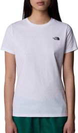 The north face - women's s/s simple dome tee - t-shirt maat xs, wit