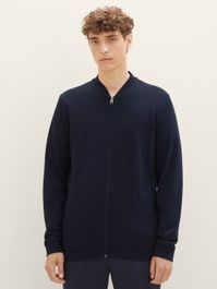 Tom tailor denim bomberjack van sweatstof, mannen, blauw, größe xxl