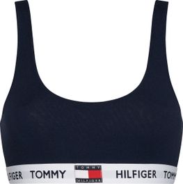 Tommy hilfiger dames tommy 85 bralette - katoen ongevoerd - donkerblauw
