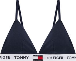 Tommy hilfiger dames tommy 85 triangel bh - katoen gevoerd - donkerblauw
