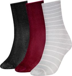 Tommy hilfiger - geschenkdoos met klassieke sokken voor dames - 3 pack - one size