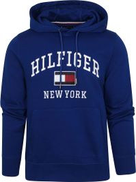 Tommy hilfiger hoodie varsity kobalt blauw