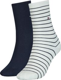 Tommy hilfiger women sock 2p small stripe vrouwen sokken maat 39-42
