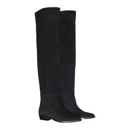 Toral • zwarte suede knielaarzen • 36