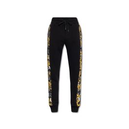 Trainingsbroek met logo versace jeans couture , zwart , heren