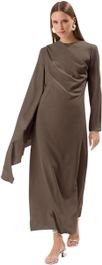 Trendyol mink shawl gedetailleerde gevoerde galajurk tctss24db00036