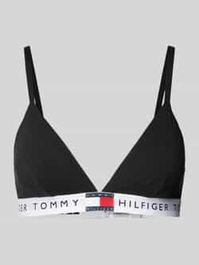 Triangelbeha met elastische band met label, model 'th heritage'