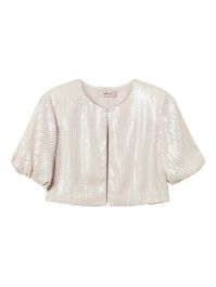 Twinset geweven bolero - beige