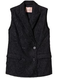 Twinset gilet met dubbele rij knopen - zwart