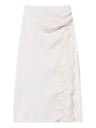 Twinset mini-wikkelrok met kant - wit