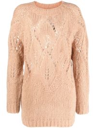 Twinset opengebreide trui - beige
