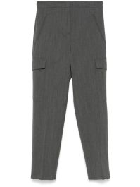 Twinset straight cargo broek - grijs