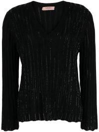 Twinset trui met v-hals - zwart