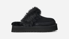 Ugg® disquette chalet-pantoffel in black, maat 37, suede