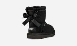 Ugg mini bailey bow ii laars voor grote kinderen in black, maat 27.5, leder