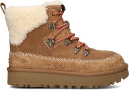 Ugg snowboots dames classic alpine lace-up, maat: 37, materiaal: suède, kleur: cognac