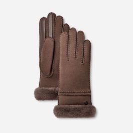 Ugg® tech-handschoen met naden voor dames in allspice, maat l, shearling