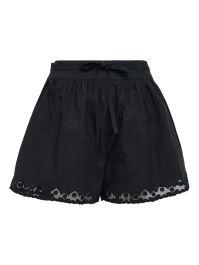Ulla johnson elowen eyelet-details shorts - zwart