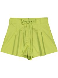 Ulla johnson katoenen shorts met trekkoord - groen