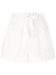 Ulla johnson shorts met borduurwerk - beige