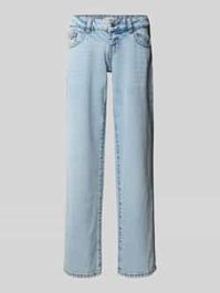 Ultra low wide leg jeans in 5-pocketmodel - Blauw