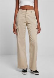 Urban classics - high waist straight cargobroek - taille, 26 inch - groen