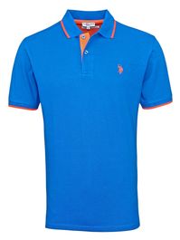 U.s. polo assn. shirt  blauw / oranje