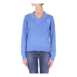 V-neck knitwear ralph lauren , blauw , dames