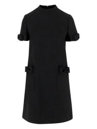 Valentino garavani midi-jurk met strikdetail en zak - zwart