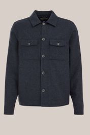 Van gils - heren boxy fit overshirt van wolmix - boxy fit - donkerblauw - maat: xxl