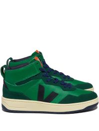 Veja v-95 high-top sneakers met logo - groen