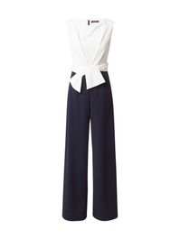 Vera mont jumpsuit donkerblauw / wit