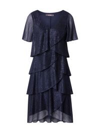 Blauwe Vera mont jurk donkerblauw