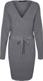 Vero moda vmhollyrem ls v-neck dress ga noos dames jurk - maat xs