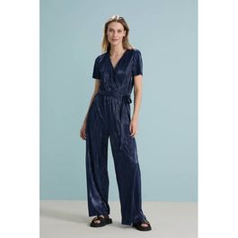 Vero moda wide leg jumpsuit donkerblauw met lurex