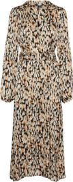 Vero oda ea elia v-neck long dress birch | multicolor | maat: m