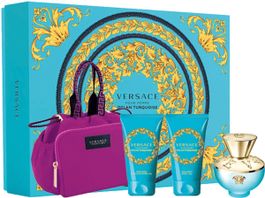 Versace dylan turquoise pour femme giftset - 100 ml eau de toilette spray + showergel 100 ml + bodygel 100 ml + toilettas - cadeauset voor heren