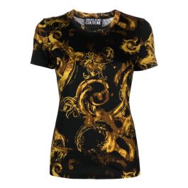 Versace jeans couture, dames, tops, zwart, maat: xs