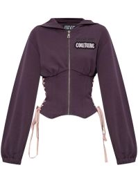 Versace jeans couture hoodie met korset stijl - paars
