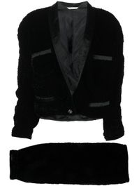 Versace pre-owned 1980s fluwelen mantelpak - zwart