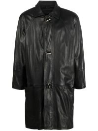 Versace pre-owned 1980s leren jas - zwart