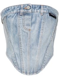 Vetements button-up denim korset - blauw
