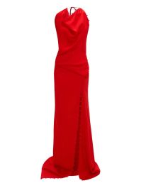 Victoria beckham galajurk met rouleaux detail - rood