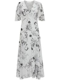 Victoria beckham jurk met bloemenprint - wit