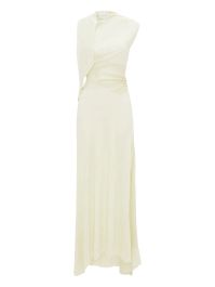 Victoria beckham jurk met gedrapeerd detail - geel